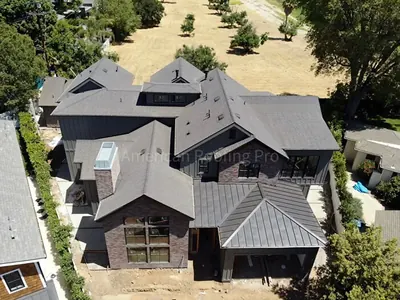 Completed architectural composition shingle install on a residential home.