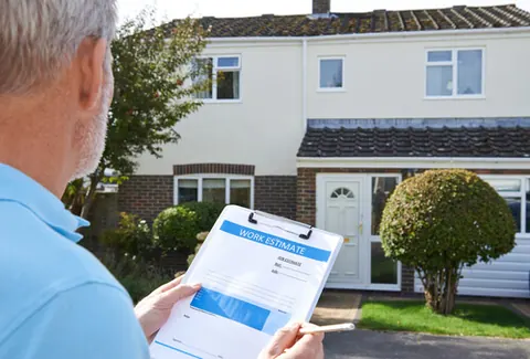 Free roofing estimate clipboard
