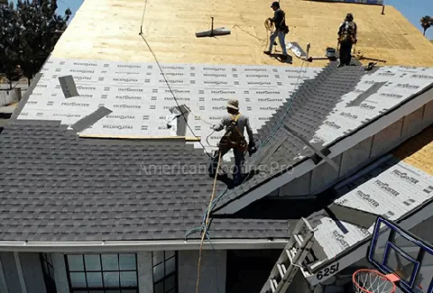 New roof installation in progress